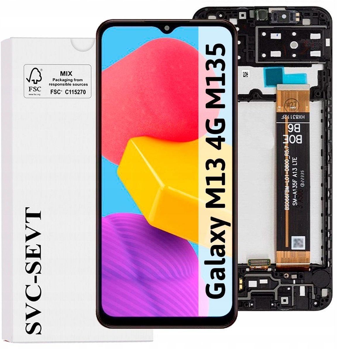 UTS-Group Wyświetlacz Do Samsung Galaxy M13 4G M135 LCD Oryginał Ekran Ramka