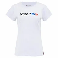 Koszulki sportowe damskie - Koszulka damska Tecnifibre  Club Cotton Tee White M - miniaturka - grafika 1