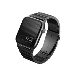 Apple UNIQ UNIQ pasek Strova Watch 42/44MM Stainless Steel czarny/midnight black - Akcesoria do smartwatchy - miniaturka - grafika 1