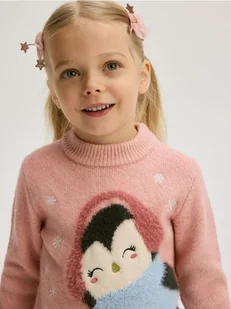 Reserved - Sweter z aplikacją - wielobarwny - Bluzy dla dziewczynek - miniaturka - grafika 1