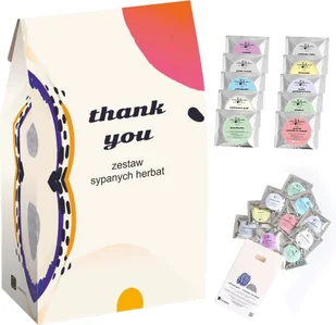 Gotowy zestaw prezentowy „Thank You“ herbata smakowa PREMIUM mix 10szt. prezent upominek podziękowanie dla nauczyciela wychowawcy mentora - Zestawy upominkowe - miniaturka - grafika 1
