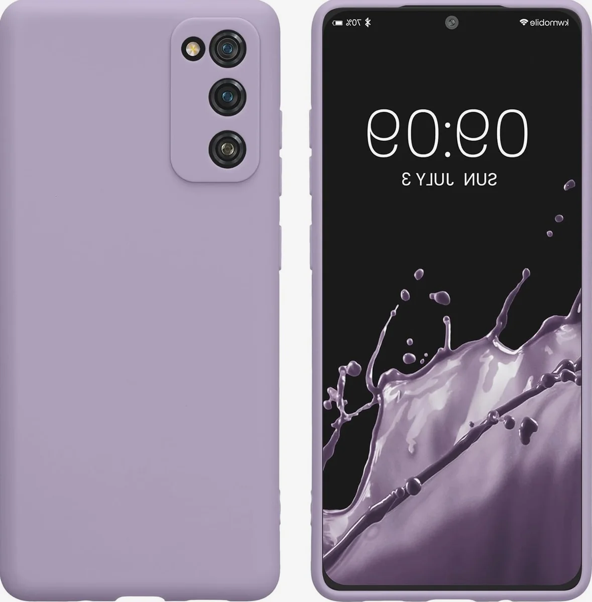 Etui na telefon silikonowe pokrowiec obudowa giętkie lawendowe trwałe