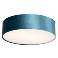 Oprawy, klosze i abażury - QAZQA Nowoczesna lampa sufitowa niebieska 40 cm - Bęben - miniaturka - grafika 1
