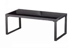 Duży stolik aluminiowy, ogrodowy, Mostrare, 100x50x38 cm, ciemny szary - Stoły ogrodowe - miniaturka - grafika 1
