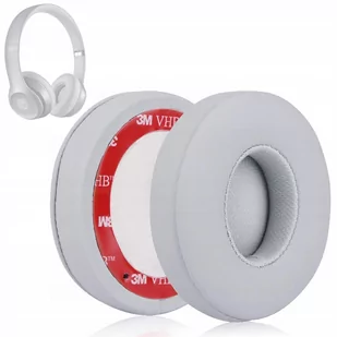 Szare Gąbki Nauszniki Pady Do Beats Solo 2.0 3.0 - Akcesoria do słuchawek - miniaturka - grafika 1