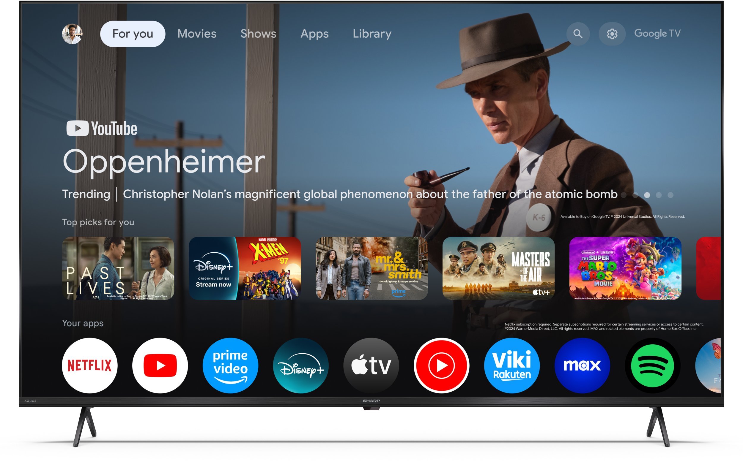 Sharp 55HL4265E 55 Smart TV Google TV UHD Black