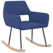 Fotele - vidaXL Fotel bujany niebieski tapicerowany tkaniną 330360 - miniaturka - grafika 1