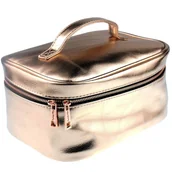 Kosmetyczki, organizery i kuferki - Kosmetyczka damska podróżna kuferek duża złota Captain Mike - miniaturka - grafika 1