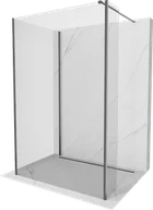 Ścianki i drzwi prysznicowe - Mexen Kioto ścianka prysznicowa Walk-in 130 x 90 x 40 cm, transparent, gun gray szczotkowany - 800-130-090-221-66-00-040 - miniaturka - grafika 1