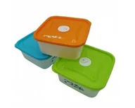 Pojemniki kuchenne - Pojemnik Na Żywność Pudełko Wędliny Sery 14 X 14 Cm - miniaturka - grafika 1