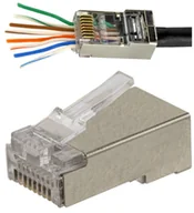 Kable miedziane - Wtyk przelotowy RJ45 STP kat.5e (op.100 szt) ALANTEC - ALANTEC - miniaturka - grafika 1