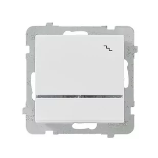 LEDart schodowy z podświetleniem pomarańczowym, Ospel SONATA ŁP-3RS/m/00, bez ramki, kolor biały - Wyłączniki światła i elektryczne - miniaturka - grafika 1