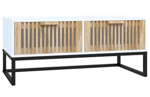 Biały nowoczesny stolik kawowy z metalowym stelażem Z7-H06 - Ławy i stoliki kawowe Biały nowoczesny stolik kawowy z metalowym stelażem Z7-H06 - Ławy i stoliki kawowe - miniaturka - grafika 1