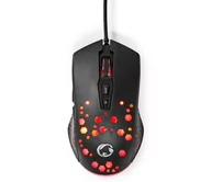 Zestawy myszka + klawiatura - Nedis GMWD410BK- LED Mysz gamingowa 800/1200/2400/3200/4800/7200 DPI 7 przycisków czarna - miniaturka - grafika 1