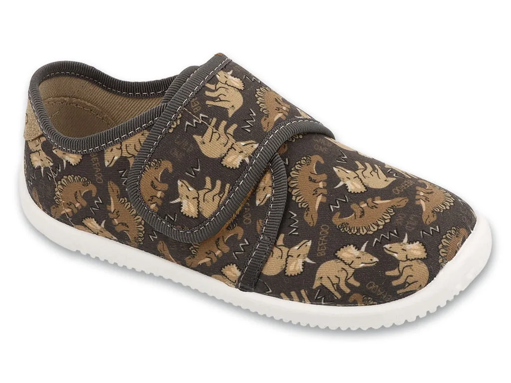 Buty dziecięce Befado SOFTER na rzep brązowe w dinozaury rozmiar 30