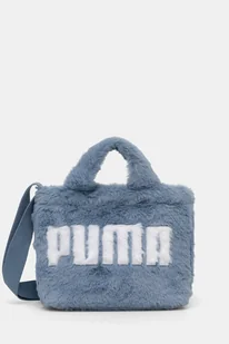 Puma torebka Up Faux Fur Mini kolor niebieski 91713 - Torebki damskie - miniaturka - grafika 1