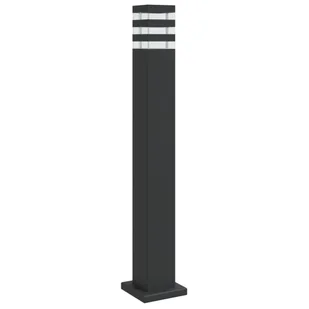 vidaXL Zewnętrzna lampa stojąca, czarna, 80 cm, aluminium - Lampy ogrodowe - miniaturka - grafika 1