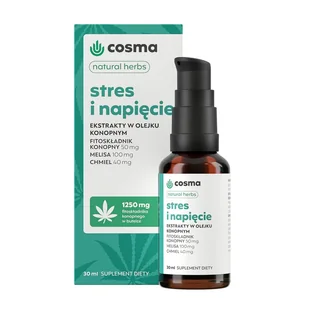 Cosma Cannabis Stres I Napięcie Natural Herbs Olejek - Układ nerwowy - miniaturka - grafika 1