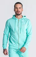 Bluzy męskie - Gianni Kavanagh Męska bluza z kapturem, Miętowy Zielony, S - miniaturka - grafika 1