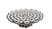 Dekoratorstwo - Ceramiczny talerz na ciasto tortownica Ceramika Bolesławiec - miniaturka - grafika 1