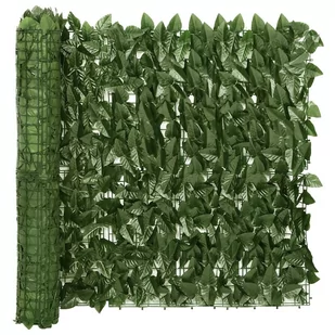vidaXL Lumarko Parawan balkonowy, ciemnozielone liście, 600x75 cm! 315486 - Markizy - miniaturka - grafika 1
