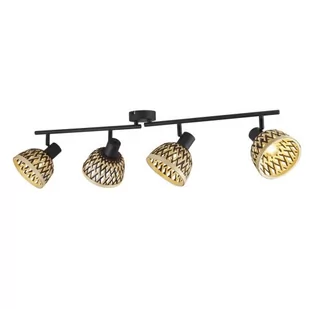 Lance lampa sufitowa (spot) 4xE14 czarna/bambus 19931-4BK - Lampy sufitowe - miniaturka - grafika 1