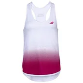 Koszulki i topy damskie - Babolat Unisex Kinder Compete Tank Top Girl Tanktop, biały/czerwony (Vivacious Red), 8-10 años - miniaturka - grafika 1