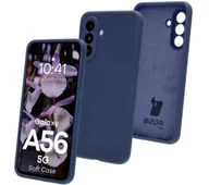 Etui i futerały do telefonów - Bizon Silikonowe Soft do Galaxy A56 5G Ciemno-niebieski - miniaturka - grafika 1