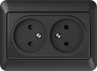 Gniazdka elektryczne - DOUBLE SOCKET OUTLET ANTRAC. RP16-020 SL - miniaturka - grafika 1