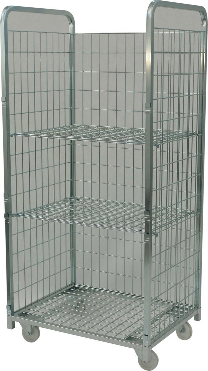 Damnix Uniwersalny siatkowy wózek magazynowy WMU z półkami wym. 1700x800x600 mm