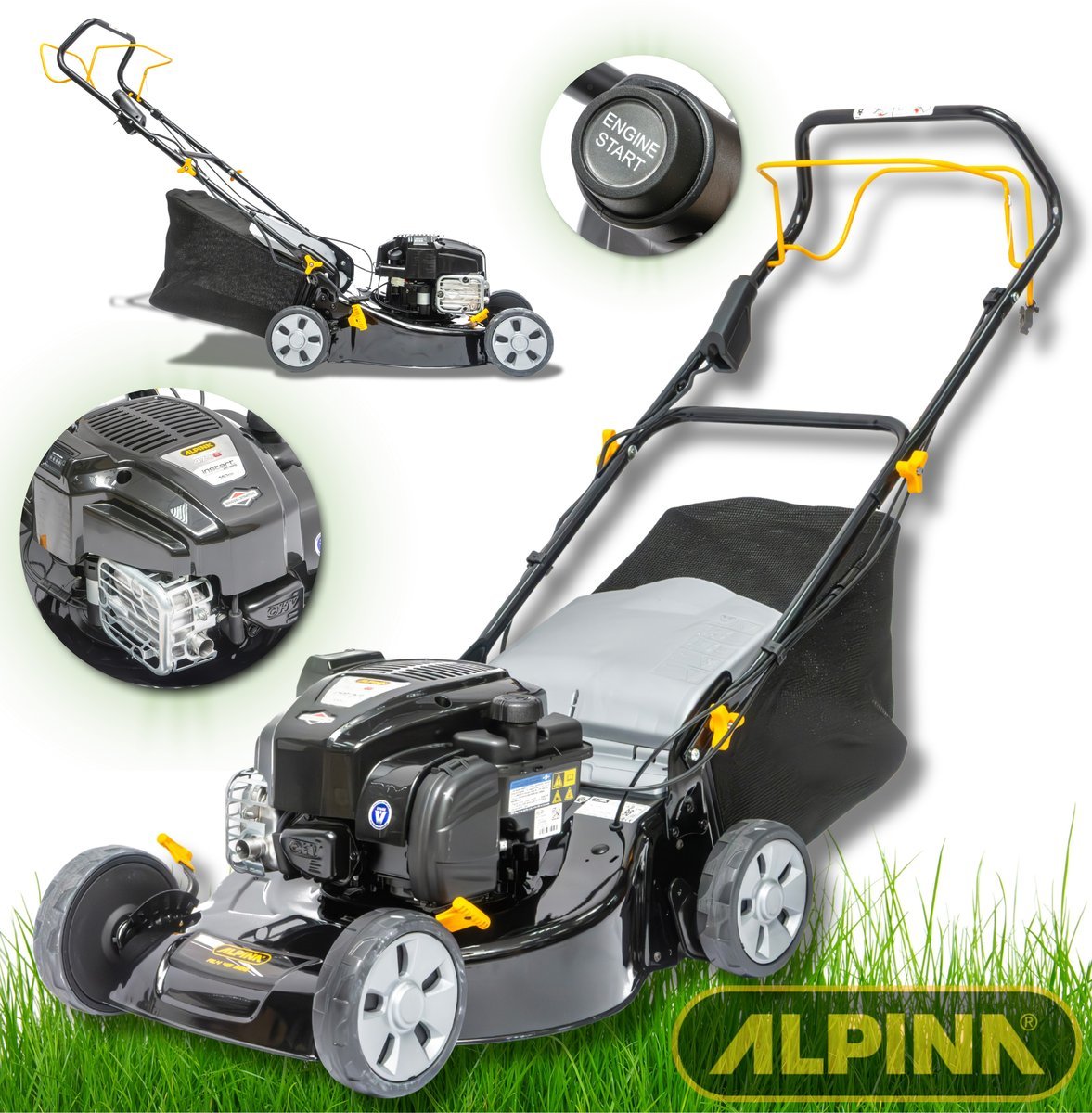 ALPINA Kosiarka Spalinowa z Napędem Stiga 46 cm Silnik Briggs & Stratton