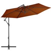 Parasole ogrodowe - vidaXL Wiszący parasol ze słupkiem aluminiowym, terakotowy, 300 cm vidaXL - miniaturka - grafika 1