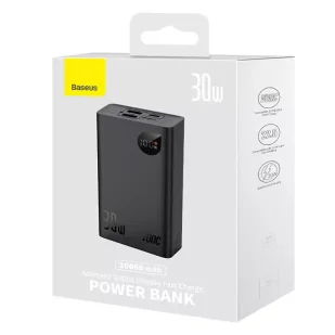 Baseus Adaman2 Powerbank 20000mAh 30W PPAD050001 z wyświetlaczem 2 x USB / 1x USB Typ C Power Delivery Quick Charge SCP czarny - Powerbanki - miniaturka - grafika 10