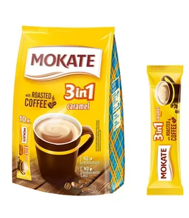 Napój kawowy Mokate 3w1 Caramel 10 saszetek - Kawa - miniaturka - grafika 1