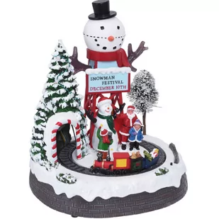 Ruchoma dekoracja zimowa, LED, 29 cm - Ozdoby bożonarodzeniowe - miniaturka - grafika 1