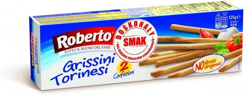 ROBERTO Grissini Torinesi forma cienkich, długich paluszków 125 g