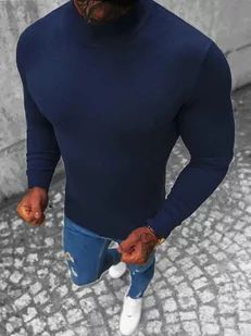 Sweter męski półgolf granatowy OZONEE NB/MMB603/6 - Ozonee - Swetry męskie - miniaturka - grafika 1