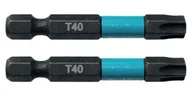 Bity - Makita Końcówki wkrętakowe udarowe bit T40 50mm 2sztuk Impact Black B-63812 - miniaturka - grafika 1