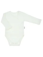Body dla niemowląt - Dziecięce body bawełniane z długim rękawem kremowe Nicol,r.74 - miniaturka - grafika 1