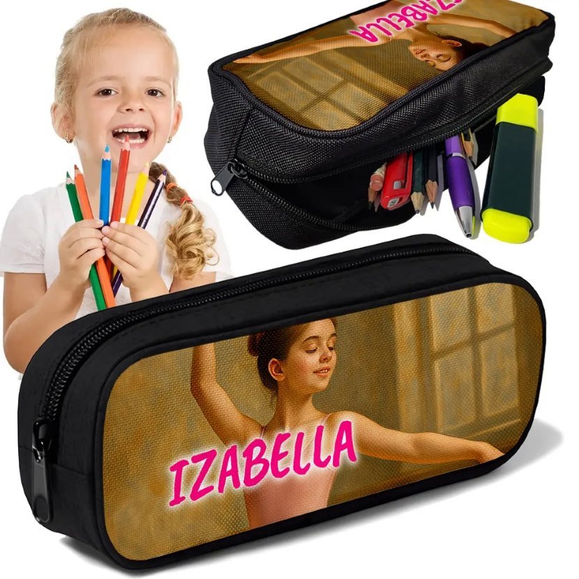 Piórnik TUBA z imieniem Baletnica BALET TANIEC Personalizowany Prezent