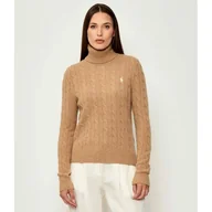 Swetry damskie - POLO RALPH LAUREN Wełniany golf Regular Fit z dodatkiem kaszmiru - miniaturka - grafika 1