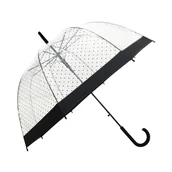 Parasole - Długi parasol przezroczysty w kropki, Lady, UBUL1222 - miniaturka - grafika 1