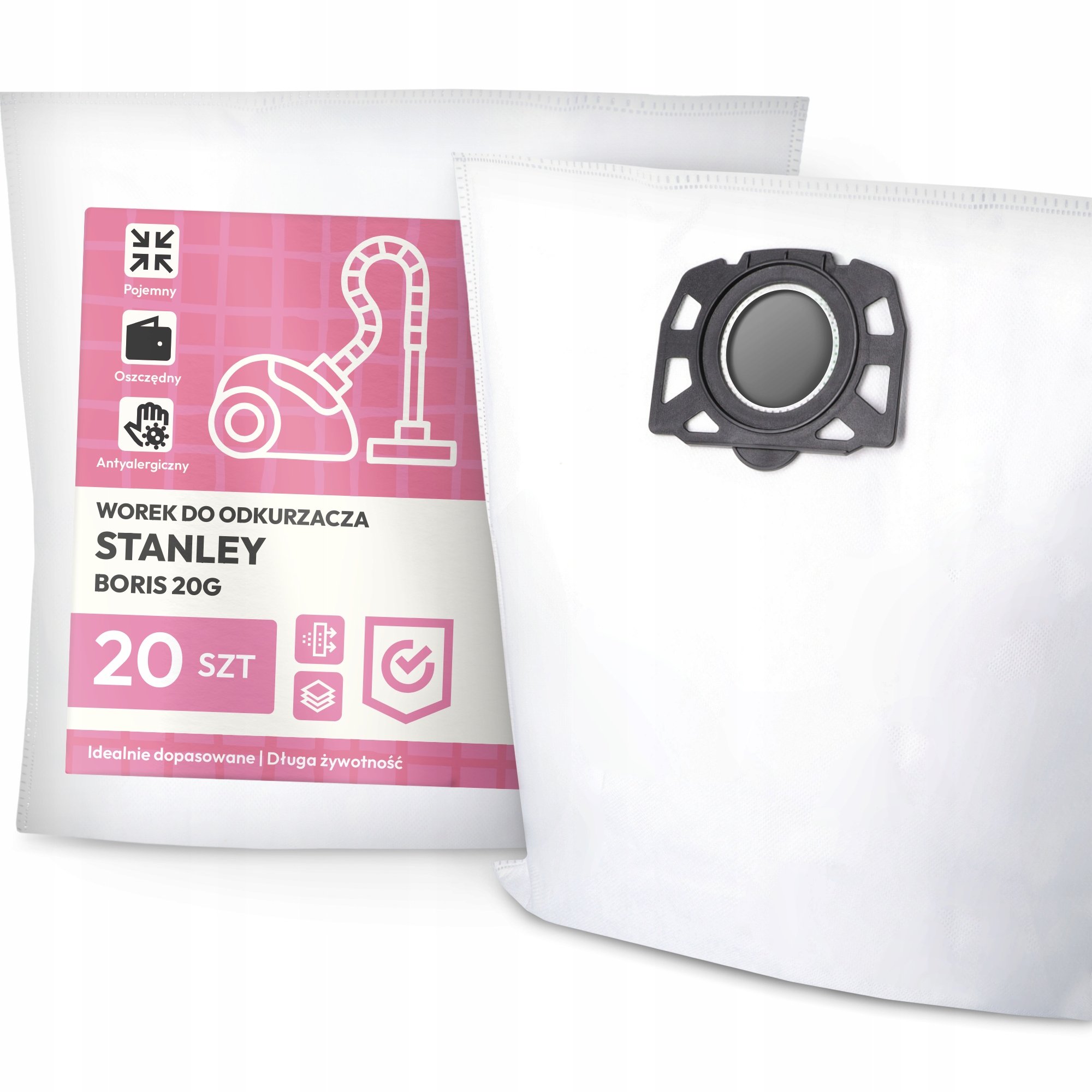 20x Worek do Odkurzacza Stanley Boris 20G Syntetyczny Flizelinowy Worki G9