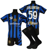 Piłka nożna - Strój piłkarski dla dzieci ZALEWSKI Inter - komplet sportowy + gratis - miniaturka - grafika 1