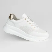 Półbuty damskie - Półbuty damskie skóra naturalna GOODIN GD-XF-187 ażurek biel 41 - Goodin - miniaturka - grafika 1