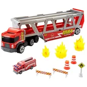 Samochody i pojazdy dla dzieci - Matchbox - Transporter Wóz Strażacki GWM23 - miniaturka - grafika 1