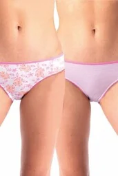 Figi damskie bawełniane (2pack) o klasycznym kroju mini bikini LPR 599 Key - Majtki damskie - miniaturka - grafika 1