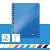 Notesy i bloczki - Leitz WOW Kołonotatnik kratka A5 niebieski okładka PP 80 kartek - miniaturka - grafika 1