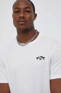 Billabong t-shirt bawełniany kolor biały gładki - Koszulki męskie - miniaturka - grafika 1
