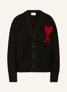 Ami Paris Kardigan Oversize schwarz - Swetry damskie - miniaturka - grafika 1